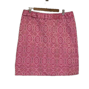 ETCETERA PINK PRINTED PENCIL SKIRT PLEASE 14